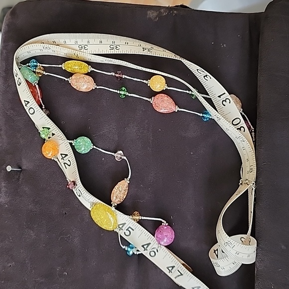 Multi Colored Sparkly Adjustable Necklace - Picture 3 of 3